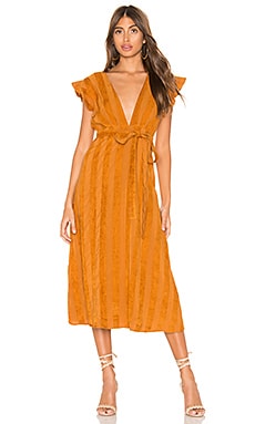 

Платье миди brynn - Line & Dot, Тёмно-оранжевый, Миди