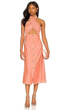Karina Midi Dress Line & Dot $81 
