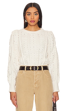 Free People Carter Pullover in Ivory