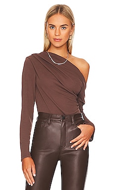 WeWoreWhat Turtle Neck Bodysuit in Umber