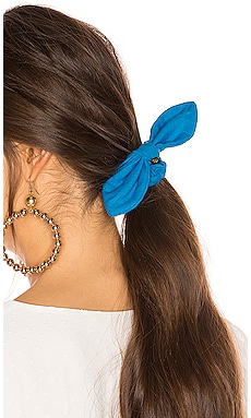 

Woven scrunchie - Lele Sadoughi, Синий, Аксессуары для волос