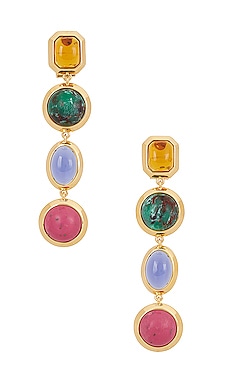 Bezel Jewel Linear Earrings Lele Sadoughi $225 
