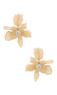 

Серьги small crystal lily - Lele Sadoughi, Кремовый, Серьги