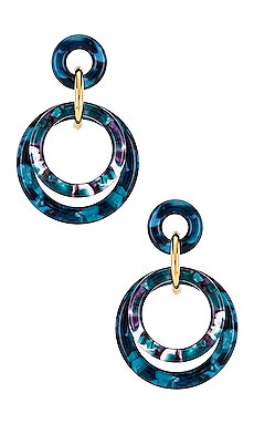 

Серьги double ring - Lele Sadoughi, Синий, Серьги