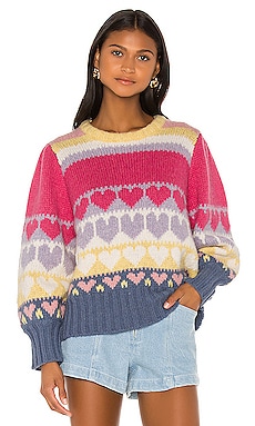 LoveShackFancy Shirelle Pullover in Pink Icing REVOLVE