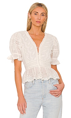 FRAME Julianne Top in Blanc