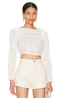 Bardot Georgia Lace Top in Oyster