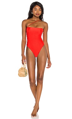 Underwire Cheeky One Piece Swimwear - Watermelon Ribbed