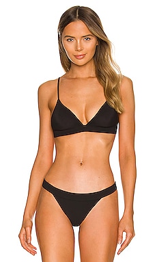 les girls les boys Paper Touch Triangle Bra in Black