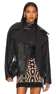 Oversized Leather Biker Jacket LITA by Ciara $598 Sustainable