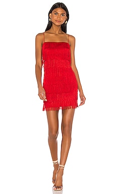 Susana Monaco Thin Strap Mini Dress in Perfect Red