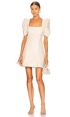 Faux Leather Scooped Alia Mini Dress LIKELY $248 NEW