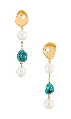 Lizzie Fortunato Turquoise Sand Earrings in Blue | REVOLVE