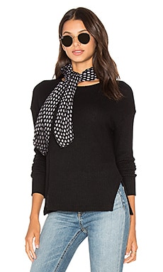 LNA Cozy Waffle Pullover Sweater in Black