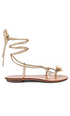 

Сандалии wrap sandal - Loeffler Randall, Металлический золотой, Плоская подошва