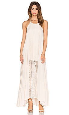 Le Salty Label Bronte Lace Detail Maxi in Nude | REVOLVE