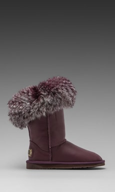 Australia Luxe Collective Foxy Short Boot with Raccoon Fur Trim in