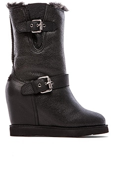 Australia Luxe Collective Machina Wedge Boot in Crocodile Black