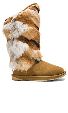 Australia Luxe Collective Mongol Fox Fur Boot in Tobacco REVOLVE