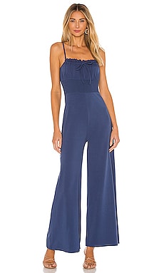 MONROW Bandeau Jumpsuit in Sky Blue