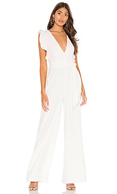 amora white lace jumpsuit