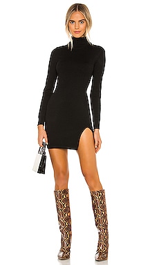 Wolford Merino Rib Mini Dress in Black