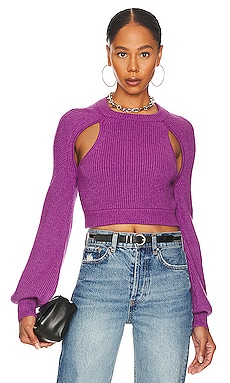 Saina Cropped Cut Out Sweater Lovers and Friends