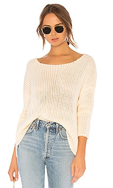 Lovers and Friends Sheer Sweater in Cream | REVOLVE