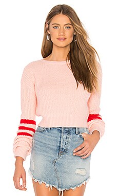 

Свитер val - Lovers + Friends, Розовый, Вырез лодочкой