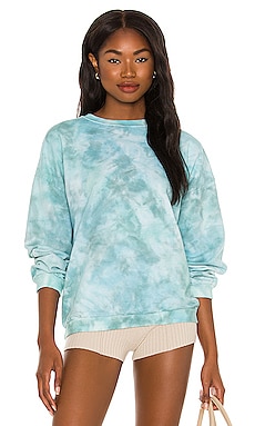 Lovers and Friends Bradley Sweatshirt in Teal Green Tie Dye | REVOLVE