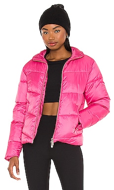 cropped black puffer jacket