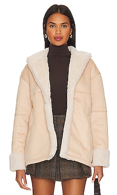 MOTHER The Brrly Faux Shearling Coat