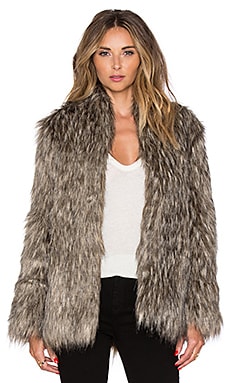 Lovers + Friends Selena Faux Fur Coat in Brown | REVOLVE