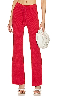 Cozy Wildfox Red Tennis Club Pant Sweater Set