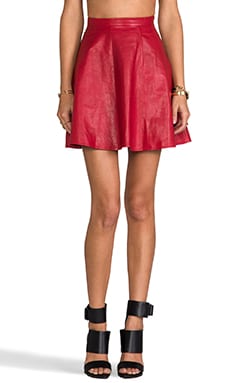 Revolve red deals leather skirt