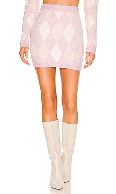 Product image of Lovers and Friends Casey Lurex Argyle Mini Skirt. Click to view full details