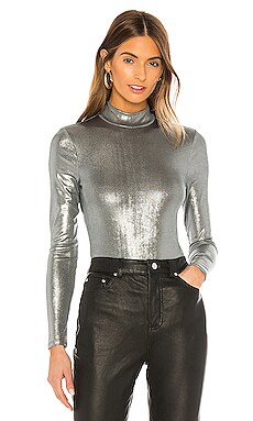 Lovers and Friends Sharona Bodysuit in Silver Metallic | REVOLVE