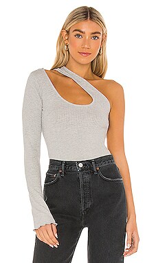 

Топ one sleeve - Lovers + Friends, Серый, С одним плечом