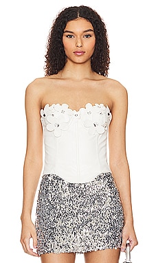 Sultry Snake Print Faux Leather Bustier Top