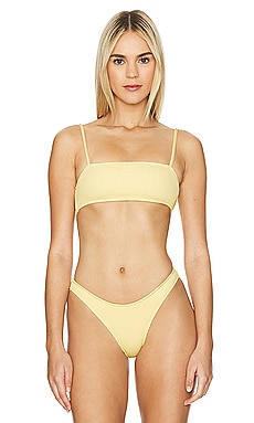 Montce Swim Summer Bikini Top in Jade Sparkle