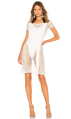 

Платье-кроше crochet dress - LPA, Белый, Белый