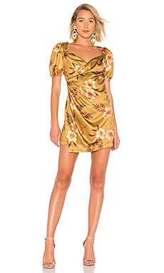 

Платье с запахом pinched wrap dress - LPA, Желтый, С запахом