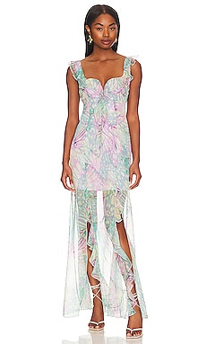 Product image of LPA Daniella Flutter Maxi Dress. Click to view full details