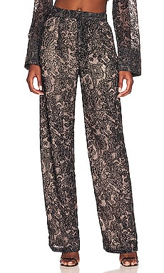 Product image of LPA Leo Velvet Burnout Trouser. Click to view full details