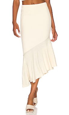 Product image of LPA Edaline Ruffle Midi Skirt. Click to view full details