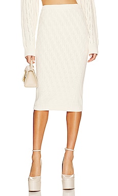 Product image of LPA Laraine Cable Knit Midi Skirt. Click to view full details