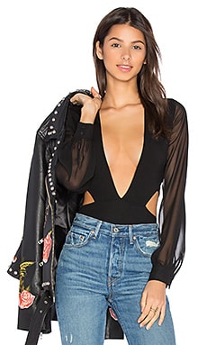 Superdown Tammie Deep V Bodysuit