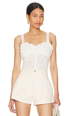 LPA Ella Eyelet Top in Coconut Milk | REVOLVE