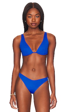 Navy blue string bikini top