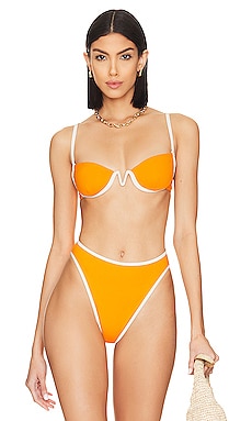 PQSwim, Lace Halter Bikini Orange